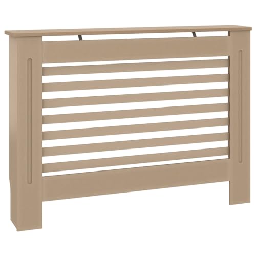 vidaXL Heizkörperverkleidung mit horizontalen Latten Heizkörperabdeckung Heizungsverkleidung Heizung Heizkörper Abdeckung 112x19x81cm MDF von vidaXL