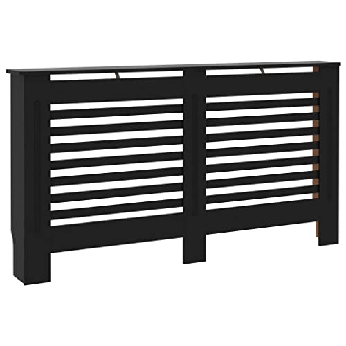 vidaXL Heizkörperverkleidung mit horizontalen Latten Heizkörperabdeckung Heizungsverkleidung Heizung Heizkörper Abdeckung Schwarz 152x19x81,5cm MDF vidaXL Heizkörperverkleidung mit horizontalen Latten Heizkörperabdeckung Heizungsverkleidung Heizung Heizkörper Abdeckung Schwarz 152x19x81,5cm MDF von vidaXL
