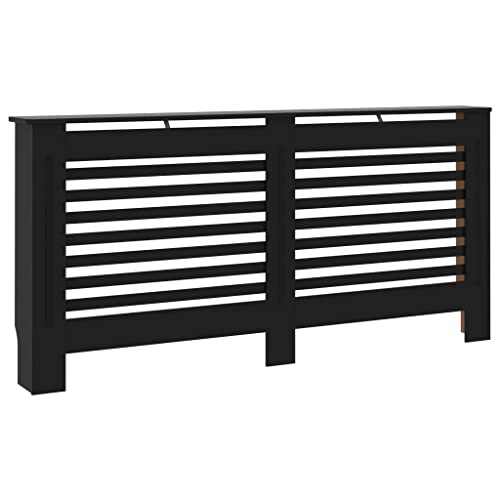 vidaXL Heizkörperverkleidung mit horizontalen Latten Heizkörperabdeckung Heizungsverkleidung Heizung Heizkörper Abdeckung Schwarz 172x19x81,5cm MDF vidaXL Heizkörperverkleidung mit horizontalen Latten Heizkörperabdeckung Heizungsverkleidung Heizung Heizkörper Abdeckung Schwarz 172x19x81,5cm MDF von vidaXL