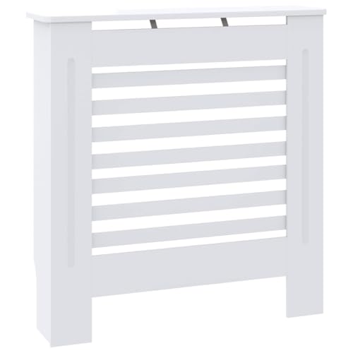 vidaXL Heizkörperverkleidung mit horizontalen Latten Heizungsabdeckung Heizungsverkleidung Heizkörperabdeckung Heizung Abdeckung Heizkörper MDF Weiß 78cm vidaXL Heizkörperverkleidung mit horizontalen Latten Heizungsabdeckung Heizungsverkleidung Heizkörperabdeckung Heizung Abdeckung Heizkörper MDF Weiß 78cm von vidaXL