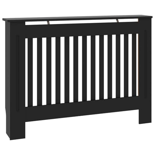 vidaXL Heizkörperverkleidung mit vertikalen Latten Heizkörperabdeckung Heizungsverkleidung Heizung Heizkörper Abdeckung Schwarz 112x19x81,5cm MDF vidaXL Heizkörperverkleidung mit vertikalen Latten Heizkörperabdeckung Heizungsverkleidung Heizung Heizkörper Abdeckung Schwarz 112x19x81,5cm MDF von vidaXL