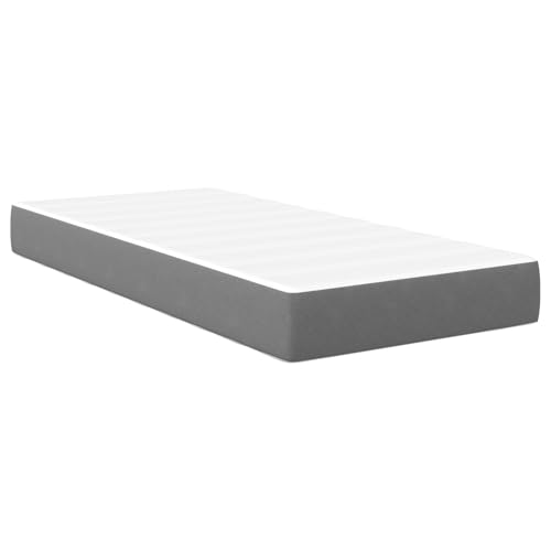 vidaXL Hellgraue Schaummatratze 80X200 cm Verstellbare Festigkeit Atmungsaktives Material Einzelbett für bequemen Schlaf Schlafzimmer Rechteckig Synthetische Qualitätsschlafoberfläche Komfort von vidaXL