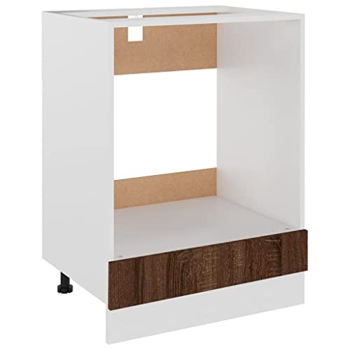 vidaXL Herdumbauschrank Braun Eichen-Optik 60x46x81,5 cm Holzwerkstoff von vidaXL