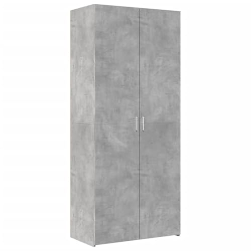 vidaXL Highboard, Sideboard mit Stauraum, Hochschrank Lagerschrank für Wohnzimmer, Beistellschrank Mehrzweckschrank, Betongrau Holzwerkstoff von vidaXL