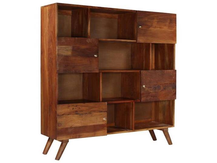 vidaXL Highboard Highboard Altholz Massiv 150x40x152 cm (1 St), braun von vidaXL