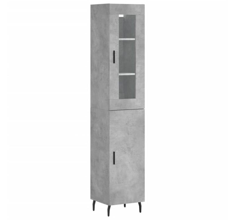 vidaXL Highboard Highboard Betongrau 34,5x34x180 cm Spanplatte Glas Vitrine vidaXL Highboard Highboard Betongrau 34,5x34x180 cm Spanplatte Glas Vitrine von vidaXL