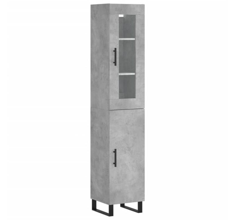 vidaXL Highboard Highboard Betongrau 34,5x34x180 cm Spanplatte Glas Vitrine vidaXL Highboard Highboard Betongrau 34,5x34x180 cm Spanplatte Glas Vitrine von vidaXL