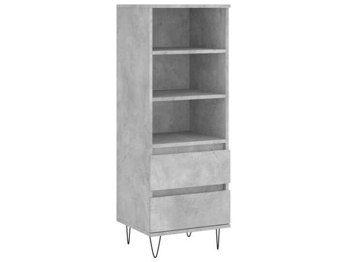 vidaXL Highboard Highboard Betongrau 40x36x110 cm Spanplatte, grau von vidaXL