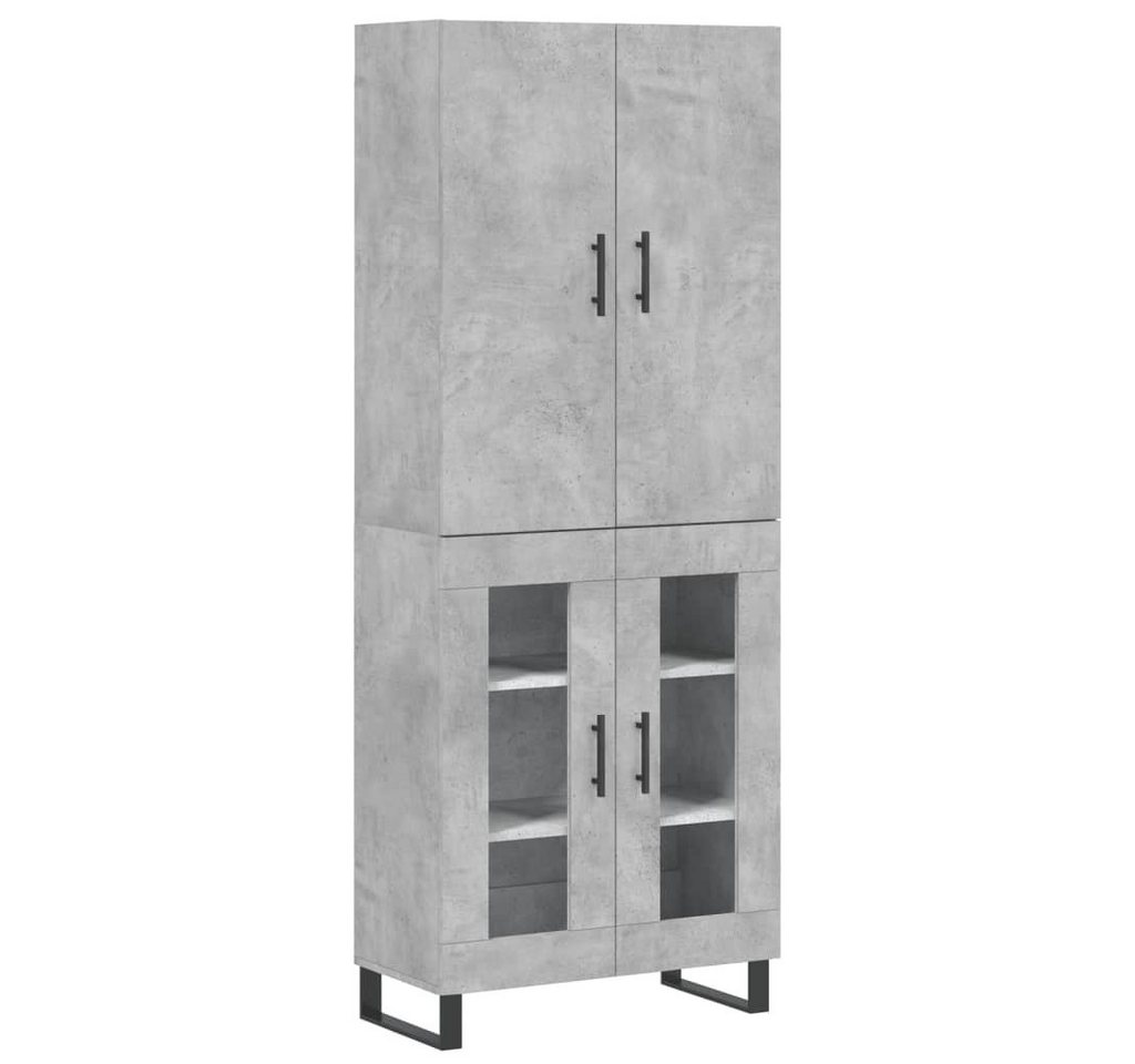 vidaXL Highboard Highboard Betongrau 69,5x34x180 cm Spanplatte Glas Vitrine vidaXL Highboard Highboard Betongrau 69,5x34x180 cm Spanplatte Glas Vitrine von vidaXL