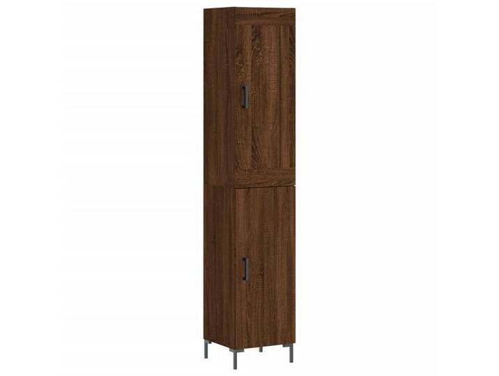 vidaXL Highboard Highboard Braun Eichen-Optik 34,5x34x180 cm Holzwerkstoff (1 St), braun, 1 Tür, Braune Eiche von vidaXL