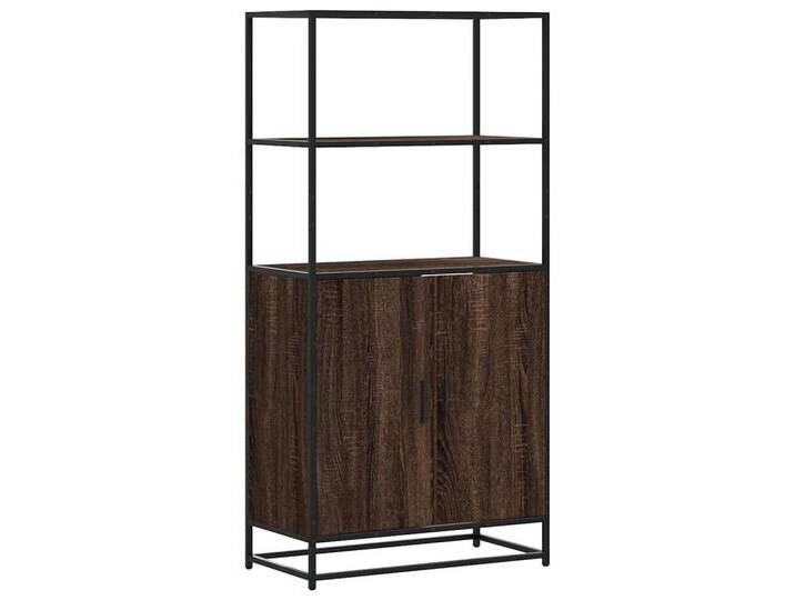 vidaXL Highboard Highboard Braun Eichen-Optik 68x35x139 cm Holzwerkstoff Metall (1 St), braun, Braune Eiche von vidaXL