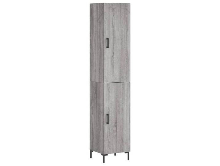 vidaXL Highboard Highboard Grau Sonoma 34,5x34x180 cm Holzwerkstoff (1 St), grau, 1 Tür, Grau Sonoma von vidaXL