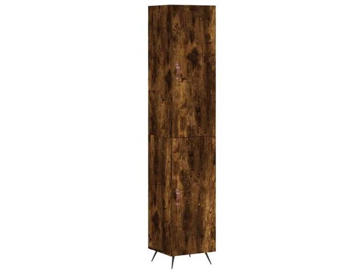 vidaXL Highboard Highboard Räuchereiche 34,5x34x180 cm Holzwerkstoff (1 St), 1 Tür, RÃ¤uchereiche von vidaXL