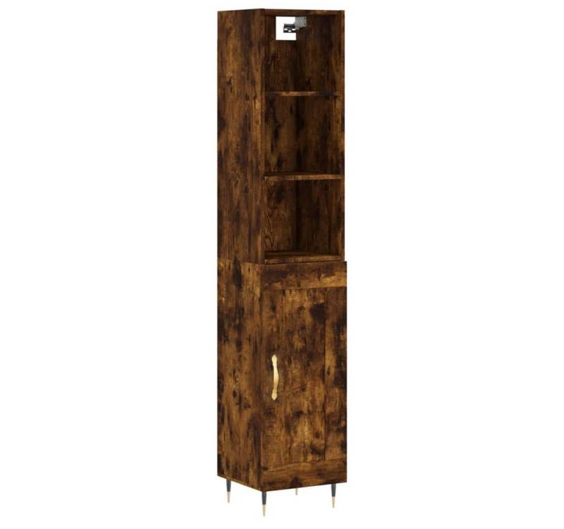 vidaXL Highboard Highboard Räuchereiche 34,5x34x180 cm Holzwerkstoff (1 St) von vidaXL