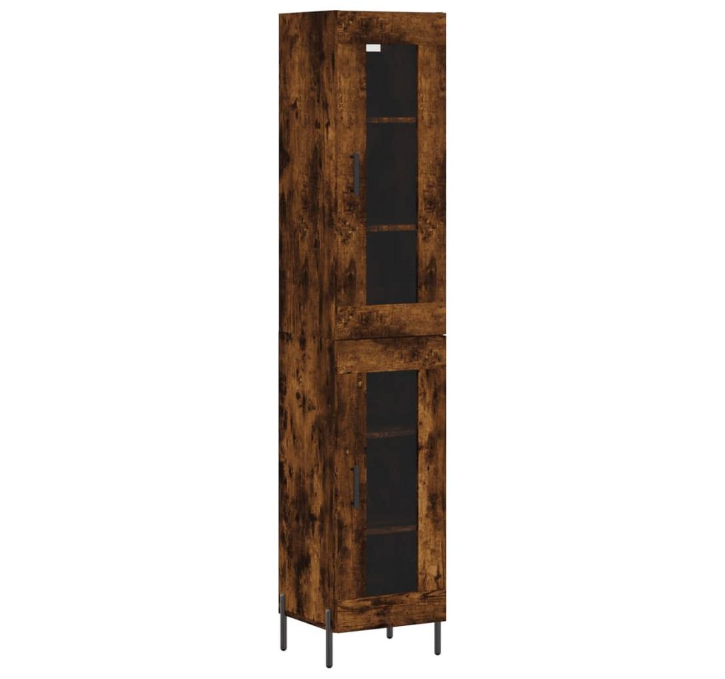 vidaXL Highboard Highboard Räuchereiche 34,5x34x180 cm Spanplatte Glas Vitrine vidaXL Highboard Highboard Räuchereiche 34,5x34x180 cm Spanplatte Glas Vitrine von vidaXL