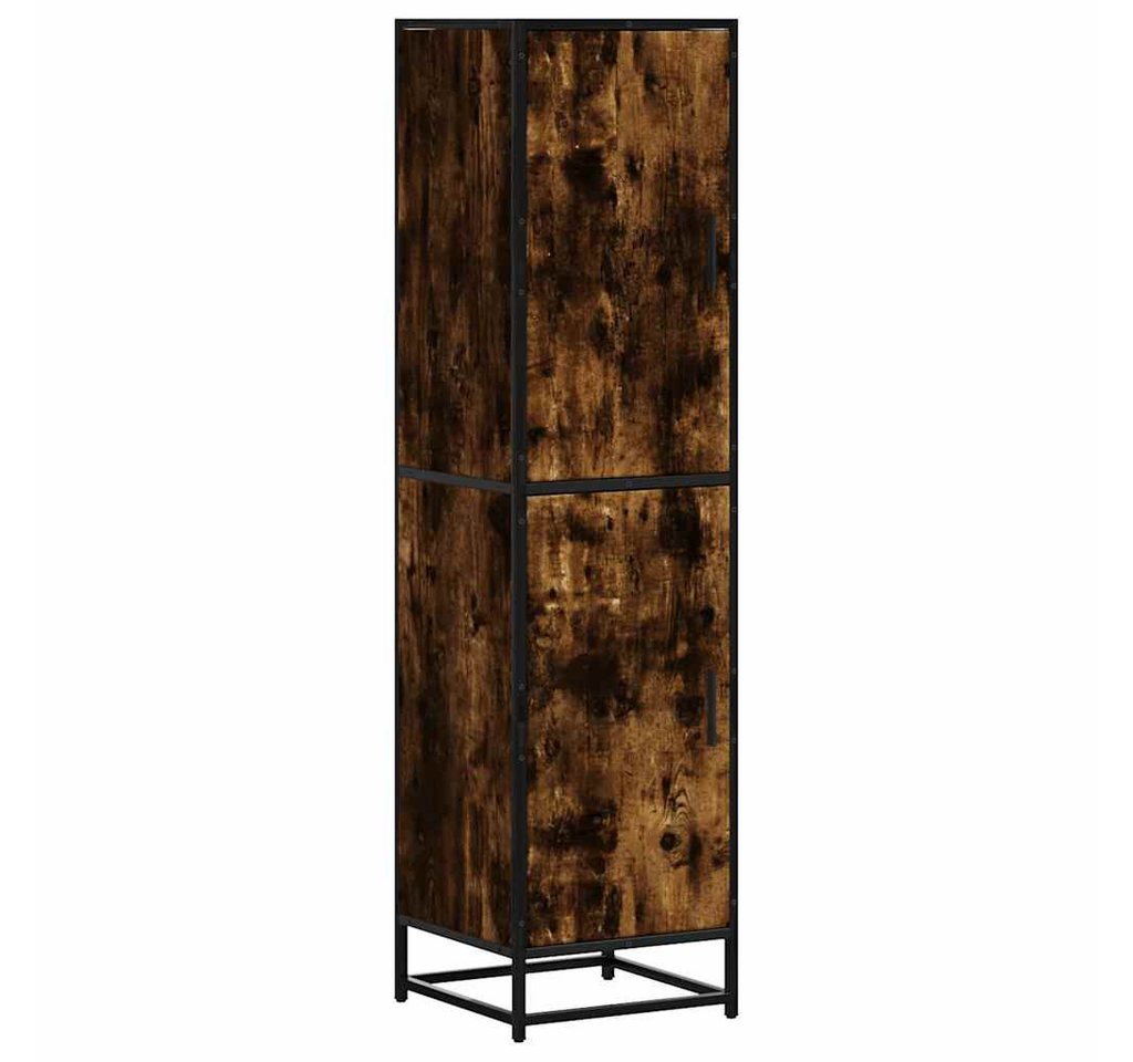 vidaXL Highboard Highboard Räuchereiche 35,5x35x139 cm Holzwerkstoff Metall (1 St) von vidaXL