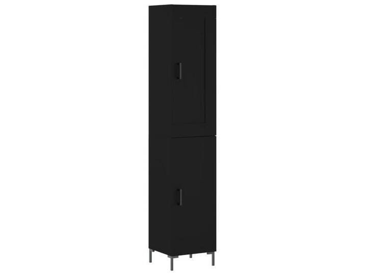 vidaXL Highboard Highboard Schwarz 34,5x34x180 cm Holzwerkstoff (1 St), schwarz, 1 Tür, Schwarz von vidaXL