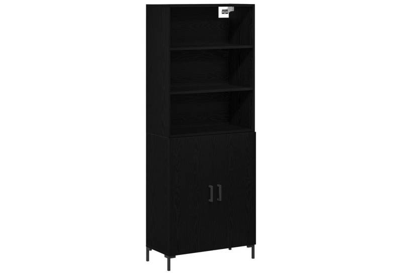 vidaXL Highboard Highboard Schwarzes Eichenholz 69.5x34x180 cm Holzwerkstoff (2 St) von vidaXL