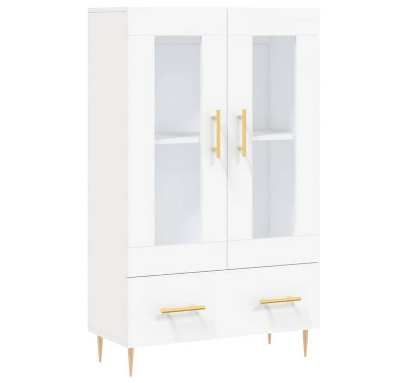 vidaXL Highboard Highboard Weiß 69,5x31x115 cm Spanplatte Vitrine Glas Vitrine von vidaXL