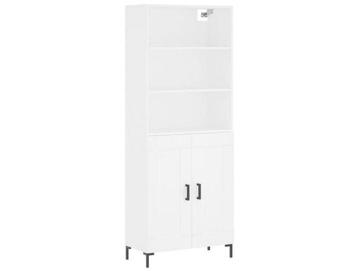 vidaXL Highboard Highboard Weiß 69,5x34x180 cm Spanplatte, weiß von vidaXL