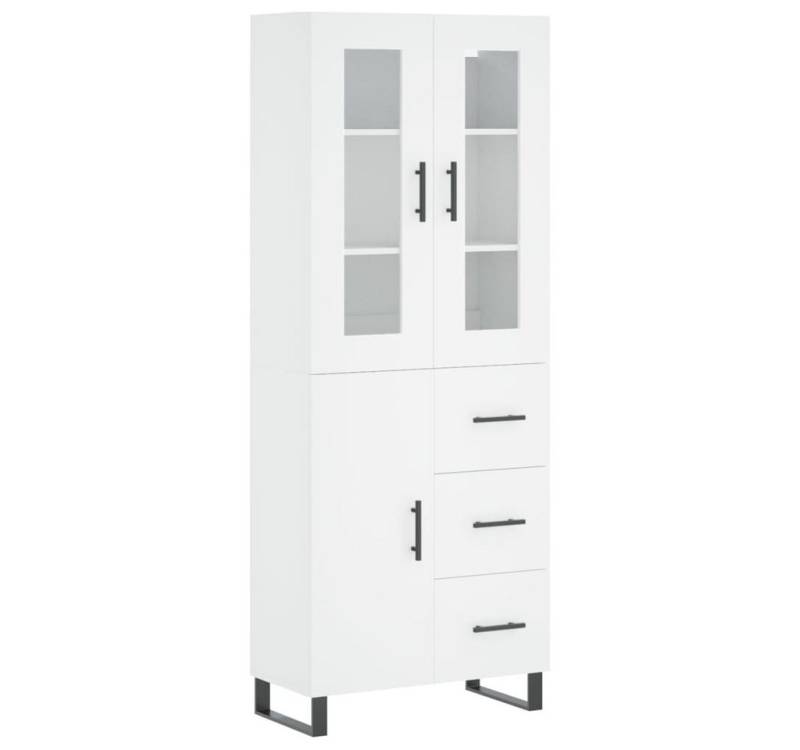 vidaXL Highboard Highboard Weiß 69,5x34x180 cm Spanplatte Glas Vitrine vidaXL Highboard Highboard Weiß 69,5x34x180 cm Spanplatte Glas Vitrine von vidaXL