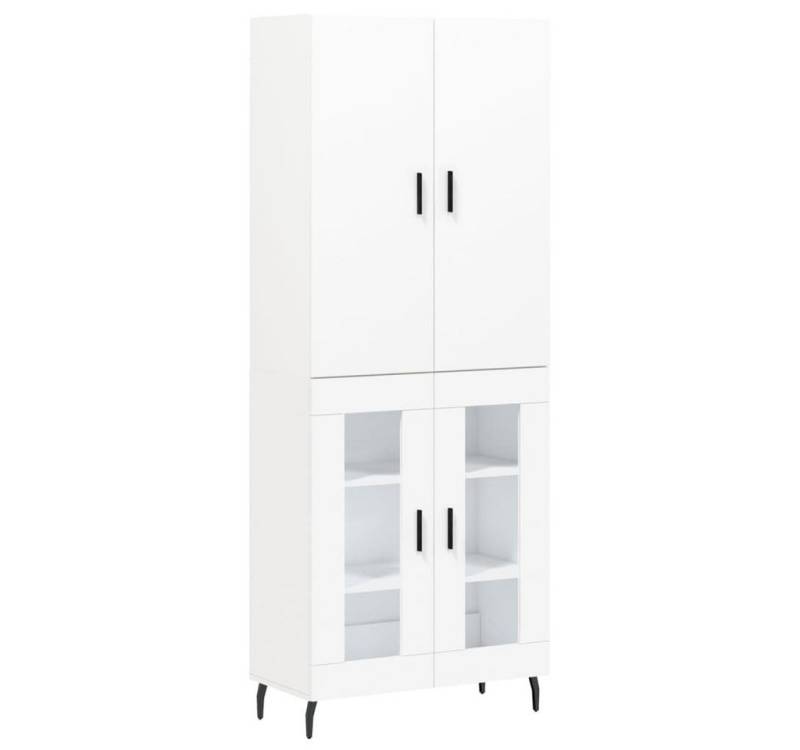 vidaXL Highboard Highboard Weiß 69,5x34x180 cm Spanplatte Glas Vitrine vidaXL Highboard Highboard Weiß 69,5x34x180 cm Spanplatte Glas Vitrine von vidaXL