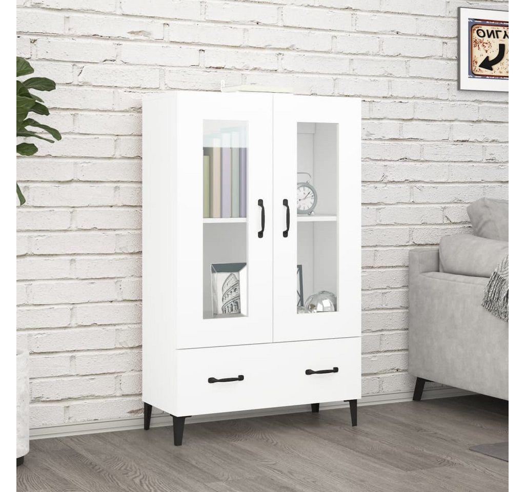 vidaXL Highboard Highboard Weiß 70x31x115 cm Spanplatte Anrichte Kommode Glas Vitrine vidaXL Highboard Highboard Weiß 70x31x115 cm Spanplatte Anrichte Kommode Glas Vitrine von vidaXL