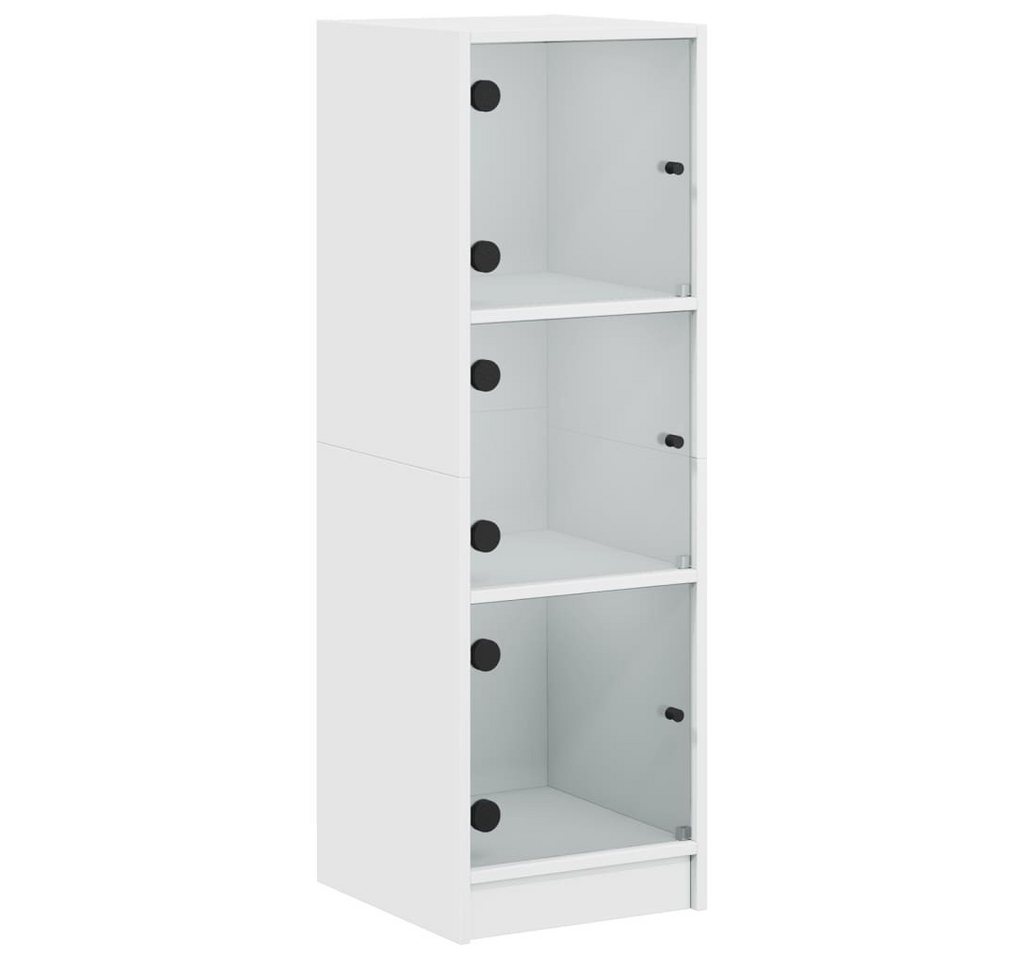 vidaXL Highboard Highboard mit Glastüren Weiß 35x37x109 cm (1 St) von vidaXL