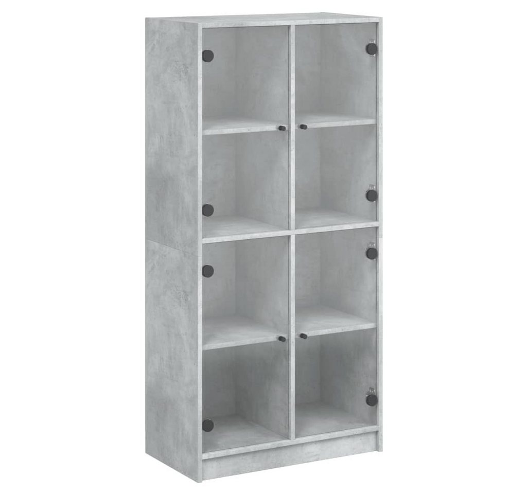vidaXL Highboard Highboard mit Türen Betongrau 68x37x142 cm Spanplatte Glas Vitrine vidaXL Highboard Highboard mit Türen Betongrau 68x37x142 cm Spanplatte Glas Vitrine von vidaXL