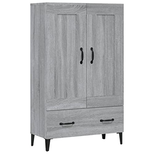 vidaXL Highboard Sideboard Kommode Schrank Anrichte Beistellschrank Mehrzweckschrank Hochschrank Standschrank Grau Sonoma 70x31x115cm Holzwerkstoff von vidaXL