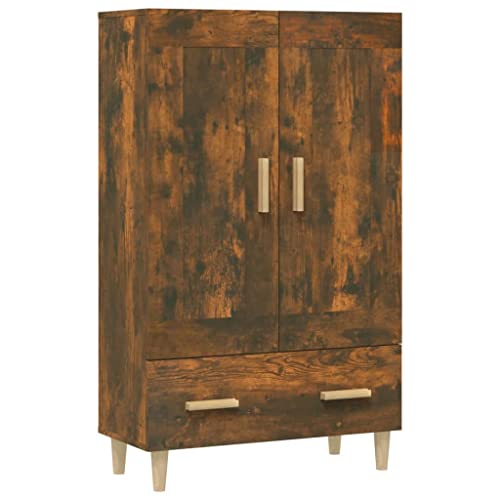 vidaXL Highboard Sideboard Kommode Schrank Anrichte Beistellschrank Mehrzweckschrank Hochschrank Standschrank Räuchereiche 70x31x115cm Holzwerkstoff von vidaXL