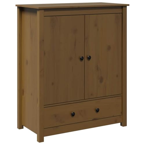 vidaXL Highboard Sideboard Schrank Kommode Anrichte Beistellschrank Mehrzweckschrank Hochschrank Standschrank Honigbraun 83x41,5x100cm Massivholz Kiefer von vidaXL