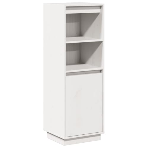 vidaXL Highboard Vitrine Sideboard Kommode Schrank Beistellschrank Bücherschrank Hochschrank Holzschrank Weiß 37x34x110cm Massivholz Kiefer vidaXL Highboard Vitrine Sideboard Kommode Schrank Beistellschrank Bücherschrank Hochschrank Holzschrank Weiß 37x34x110cm Massivholz Kiefer von vidaXL