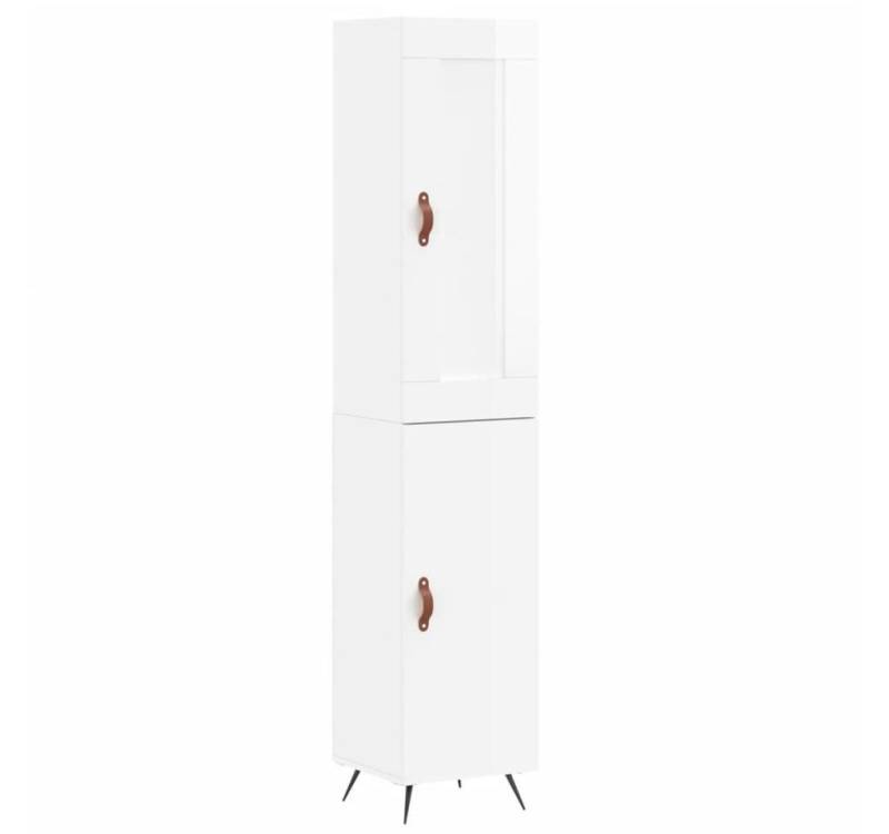 vidaXL Highboard, Hochkommode Hochglanz-Weiß 34,5x34x180 cm Holzwerkstoff von vidaXL