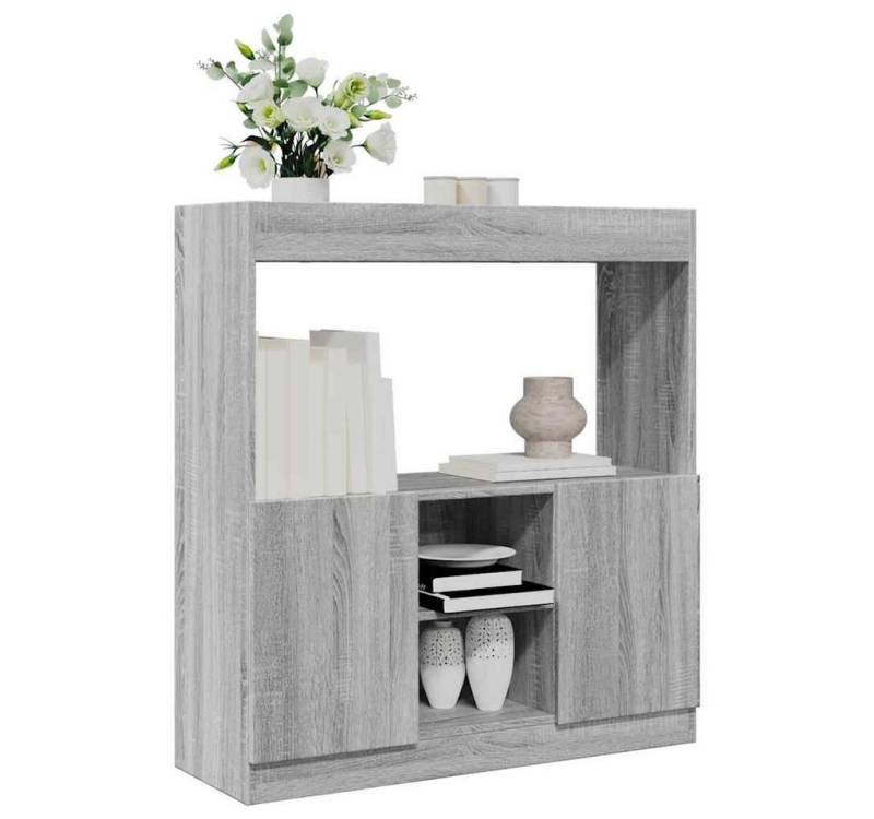 vidaXL Highboard, Highboard Grau Sonoma 92x33x100 cm Holzwerkstoff von vidaXL