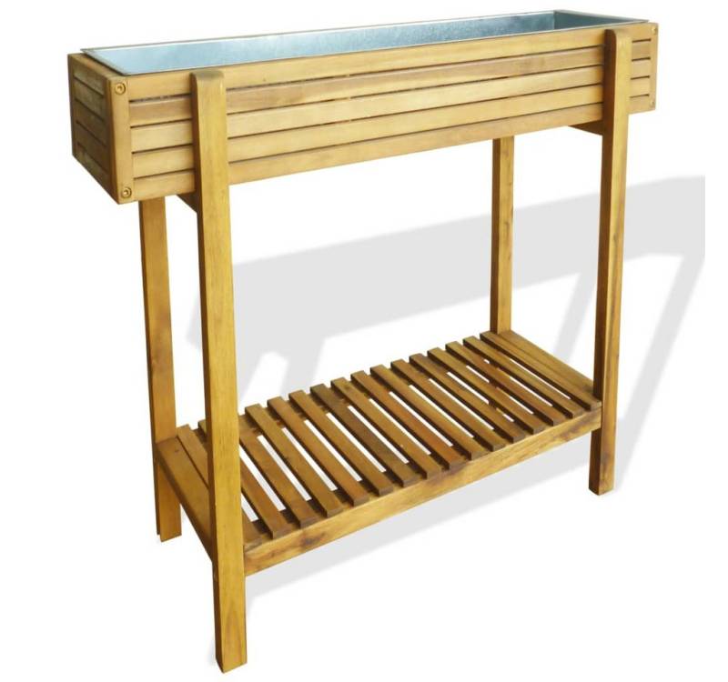 vidaXL Hochbeet Erhöhter Garten-Hochbeet Massivholz und Zink (1 St) von vidaXL