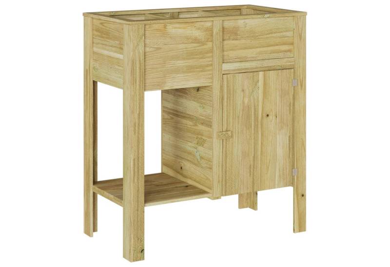 vidaXL Hochbeet Gartenhochbeet mit Stauraum 85x46x96 cm behandeltes Holz Kiefer (1 St) von vidaXL
