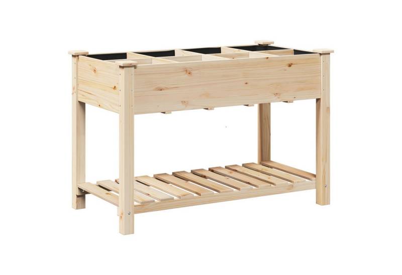 vidaXL Hochbeet Hochbeet Pflanzkasten Pflanzkübel Holz mit Gittern 115x59x76 cm aus ma von vidaXL