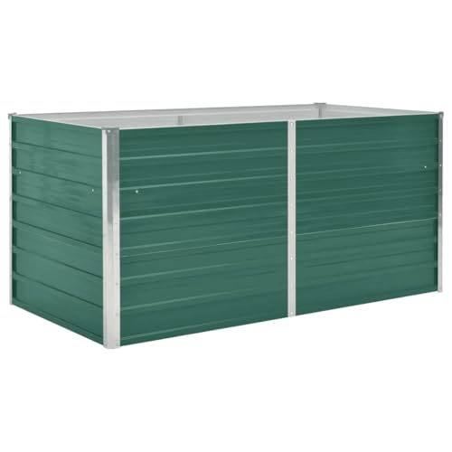 vidaXL Hochbeet Pflanzenbeet Gemüsebeet Pflanzkasten Frühbeet Gartenbeet Pflanzkübel Blumenkasten Blumenbeet 160x80x77cm Verzinkter Stahl Grün vidaXL Hochbeet Pflanzenbeet Gemüsebeet Pflanzkasten Frühbeet Gartenbeet Pflanzkübel Blumenkasten Blumenbeet 160x80x77cm Verzinkter Stahl Grün von vidaXL