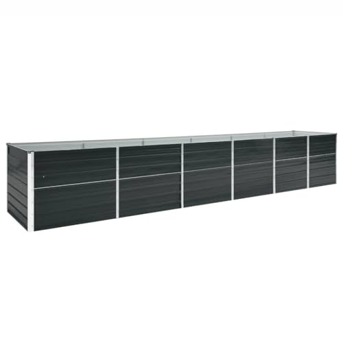 vidaXL Hochbeet Pflanzkübel Pflanzbeet Gemüsebeet Gartenbeet Frühbeet Blumenkasten Pflanzkasten Garten Verzinkter Stahl 480x80x77cm Anthrazit vidaXL Hochbeet Pflanzkübel Pflanzbeet Gemüsebeet Gartenbeet Frühbeet Blumenkasten Pflanzkasten Garten Verzinkter Stahl 480x80x77cm Anthrazit von vidaXL