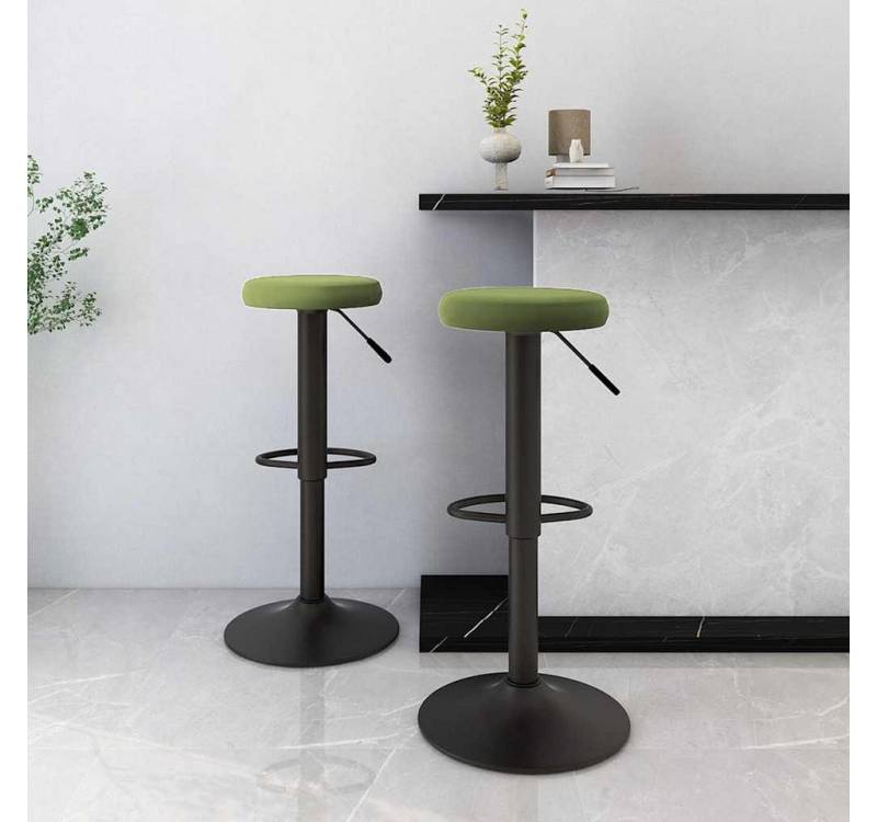 vidaXL Hocker, Barhocker 2 Stk. Hellgrün Samt von vidaXL