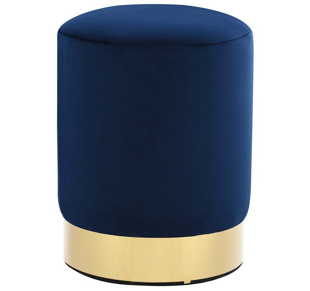 vidaXL Hocker Hocker Blau und Golden Samt 28 x 36 cm (1 St) von vidaXL