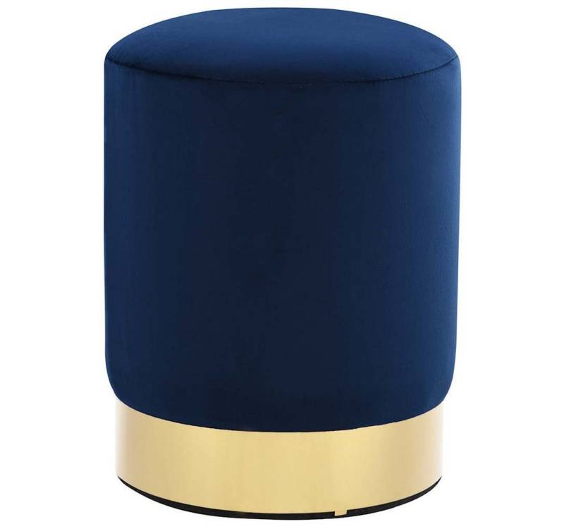 vidaXL Hocker Hocker Blau und Golden Samt 28 x 36 cm (1 St) von vidaXL