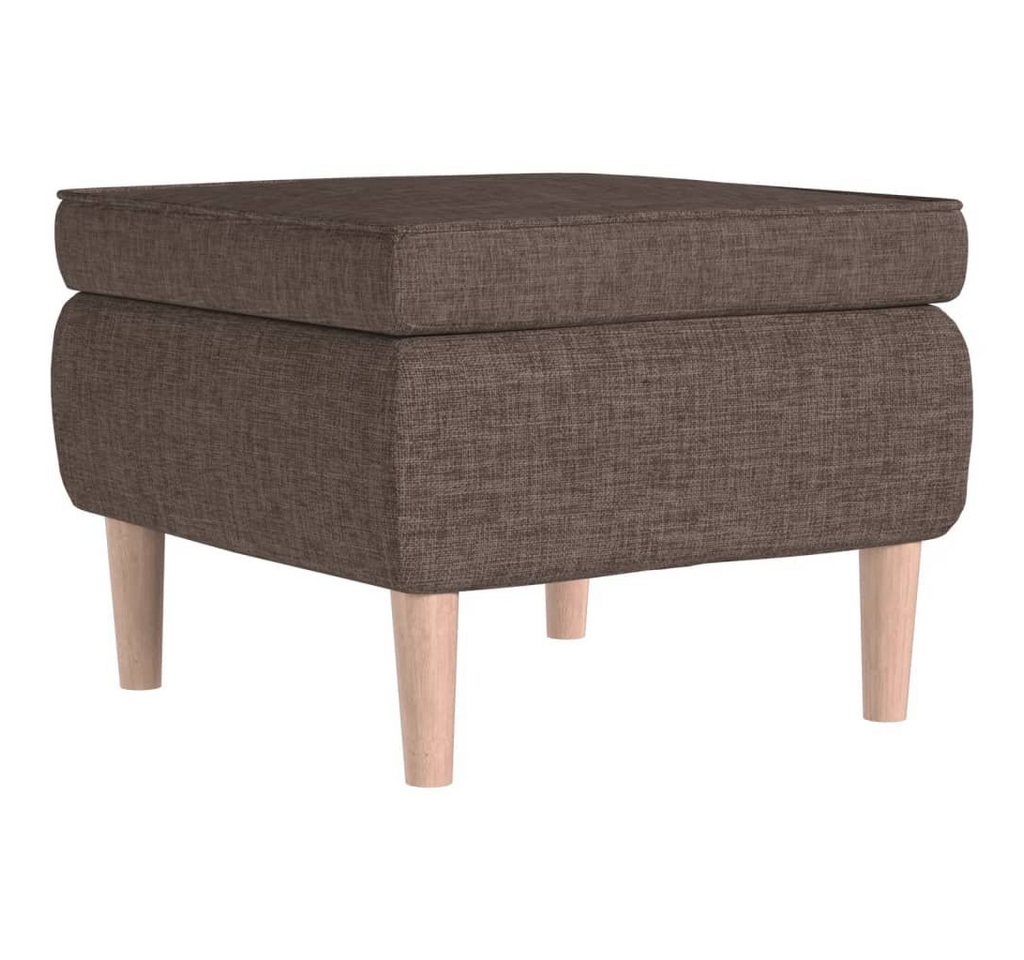 vidaXL Hocker Hocker mit Holzbeinen Taupe Stoff (1 St) von vidaXL