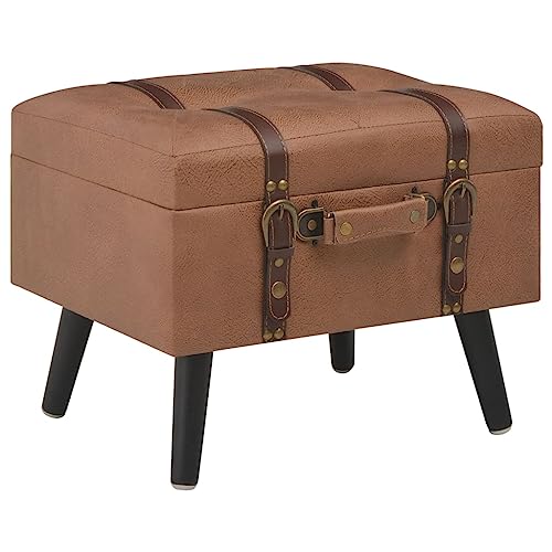 vidaXL Hocker mit Stauraum Sitzhocker Fußhocker Polsterhocker Sitzbank Sitzpouf Pouf Sitzpuff Fußbank Ottomane Sitztruhe 40cm Braun Kunstleder vidaXL Hocker mit Stauraum Sitzhocker Fußhocker Polsterhocker Sitzbank Sitzpouf Pouf Sitzpuff Fußbank Ottomane Sitztruhe 40cm Braun Kunstleder von vidaXL