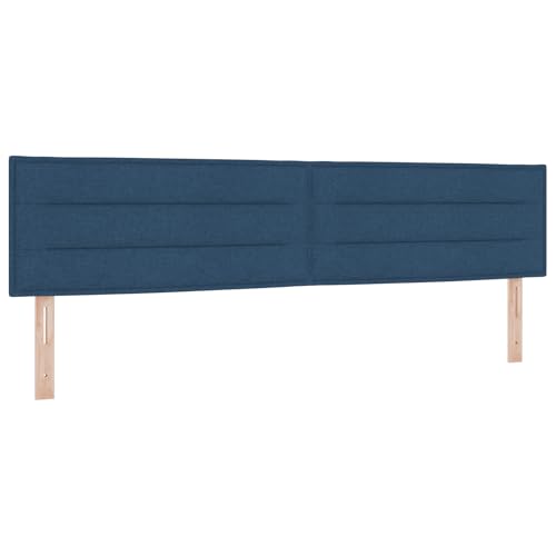 vidaXL Kopfteil Linien-Design Blau 200 cm Stoff von vidaXL