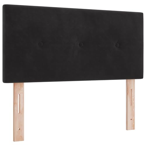 vidaXL Höhenverstellbares schwarzes Holz Kopfteil für Schlafzimmer Stylisches wandmontiertes Design Natürliches Holz 100 cm Länge; Ideal für modernes Deko-Möbel für Erwachsene von vidaXL