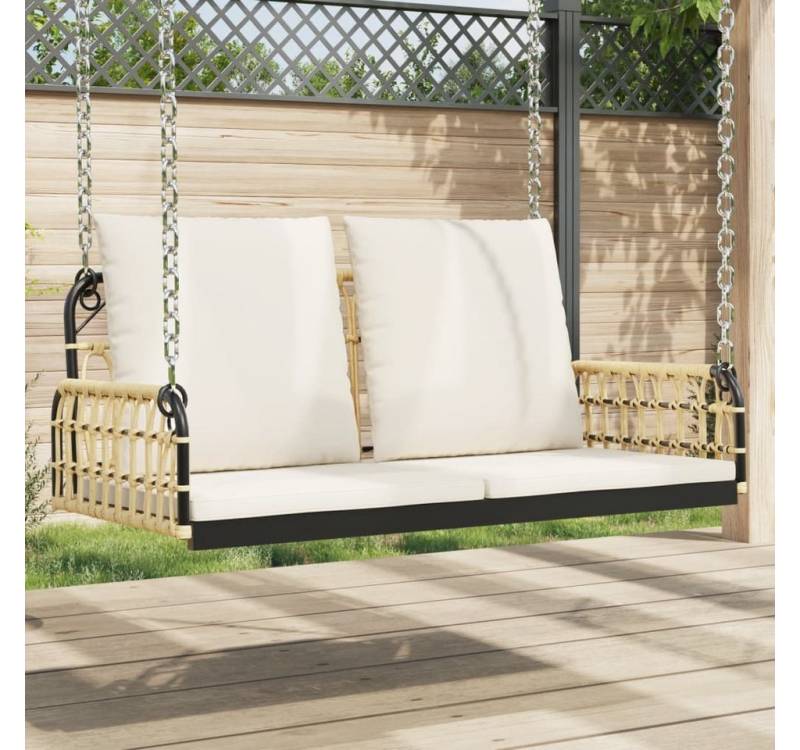 vidaXL Hollywoodschaukel, Hängebank mit Kissen 105x58x38 cm Poly Rattan und Stahl vidaXL Hollywoodschaukel, Hängebank mit Kissen 105x58x38 cm Poly Rattan und Stahl von vidaXL