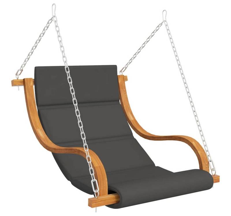 vidaXL Hollywoodschaukel, Hängeliege mit Kissen Massiv Bugholz mit Teak-Finish von vidaXL