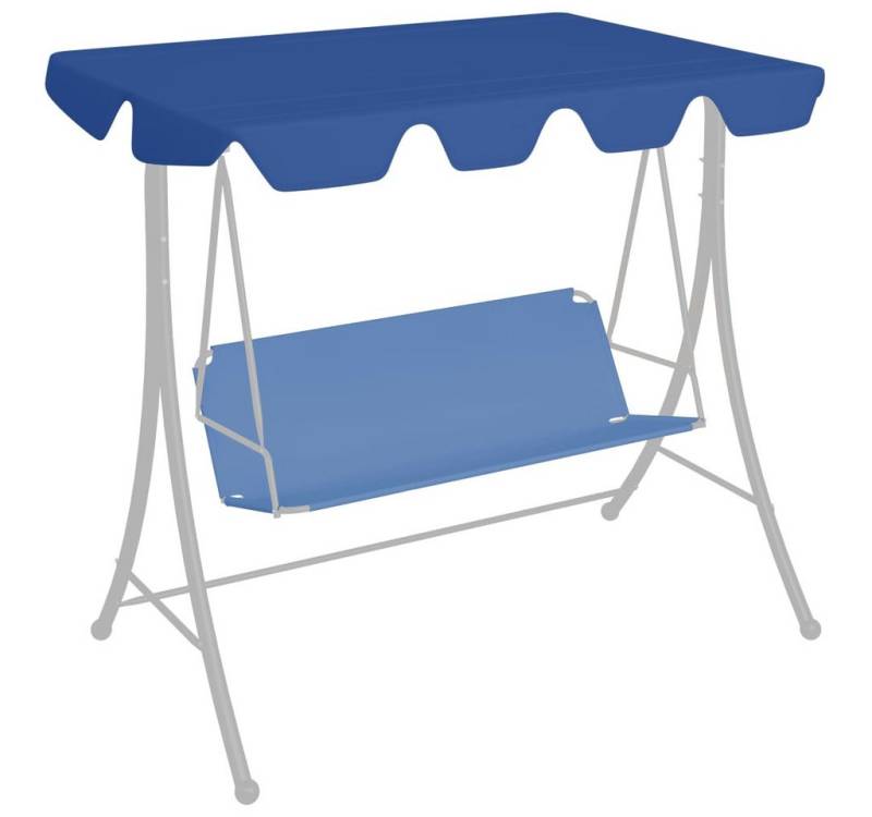 vidaXL Hollywoodschaukelersatzdach, Ersatzdach für Hollywoodschaukel Blau 188/168x145/110 cm von vidaXL